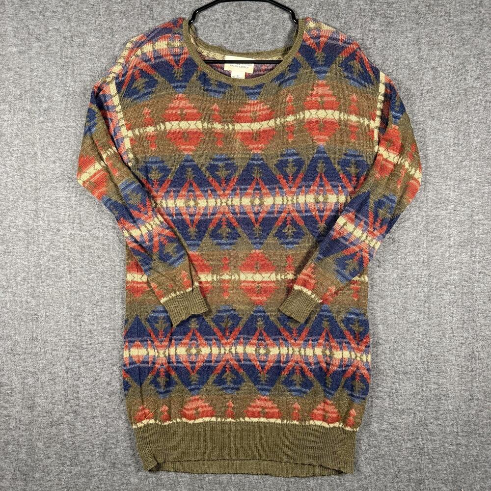Denim & Supply Ralph Lauren Womens S Southwestern Aztec Knit Sweater Tunic BoHo